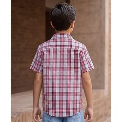Pine Kids Cotton Woven Checks Shirts Half Sleeves Collar Multi Color 4-5 Years