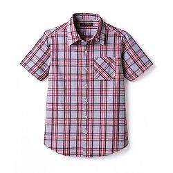 Pine Kids Cotton Woven Checks Shirts Half Sleeves Collar Multi Color 4-5 Years
