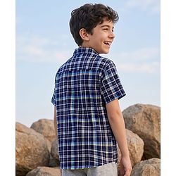 Pine Kids Cotton Woven Shirt Half Sleeves Checks Multi Color 4-5 Years