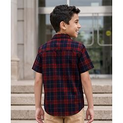 Pine Kids Cotton Woven Shirt Half Sleeves Checks Multi Color 4-5 Years