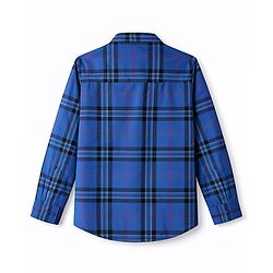 Pine Kids Cotton Woven Checks Shirt Full Sleeves Blue 4-5 Years
