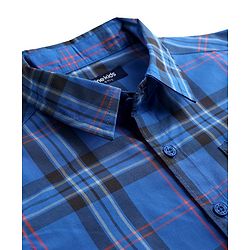 Pine Kids Cotton Woven Checks Shirt Full Sleeves Blue 4-5 Years