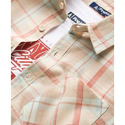 Pine Kids Cotton Woven Half Sleeves Checks Shirt With Printed T-Shirt - Multicolor