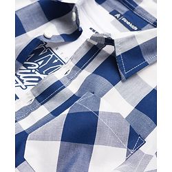 Pine Kids Cotton Woven Half Sleeves Checks Shirt With Printed T-Shirt - Multicolor