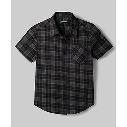 Pine Kids Cotton Woven Half  Sleeves Checks Shirt & Printed T-Shirt - Multicolor