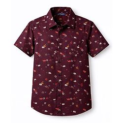 Pine Kids Cotton Woven Shirts Printed Half Sleeves Multi Color 4-5 Years