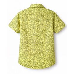 Pine Kids Cotton Woven Shirts Printed Half Sleeves Regular Yellow 4-5 Years