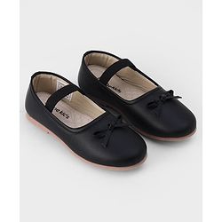Pine Kids Slip On Ballerina With Bow Applique - Black