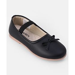 Pine Kids Slip On Ballerina With Bow Applique - Black