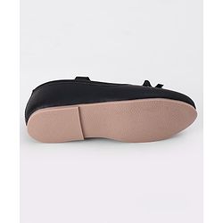 Pine Kids Slip On Ballerina With Bow Applique - Black