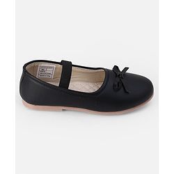 Pine Kids Slip On Ballerina With Bow Applique - Black