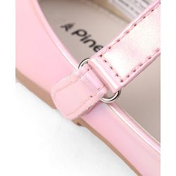 Pine Kids Slip On Ballerina With Bow Pearl Applique - Pink