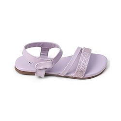 Pine Kids Velcro Closure Sandals With Glitter Detailing - Purple