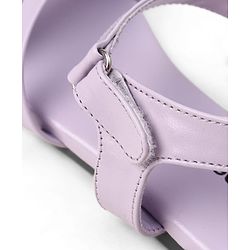Pine Kids Velcro Closure Sandals With Glitter Detailing - Purple