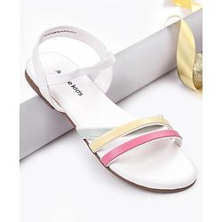 Pine Kids Back Strap Closure Sandals - White