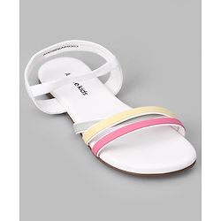 Pine Kids Back Strap Closure Sandals - White