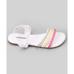 Pine Kids Back Strap Closure Sandals - White