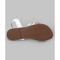 Pine Kids Back Strap Closure Sandals - White
