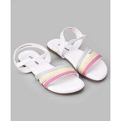 Pine Kids Back Strap Closure Sandals - White