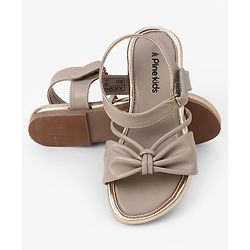 Pine Kids Sandals Velcro Closure in Tan
