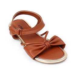Pine Kids Sandals Velcro Closure in Tan