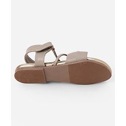 Pine Kids Sandals Velcro Closure in Tan
