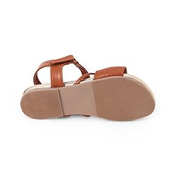 Pine Kids Sandals Velcro Closure in Tan