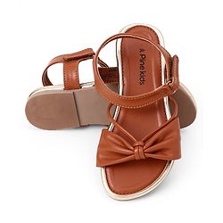 Pine Kids Sandals Velcro Closure in Tan