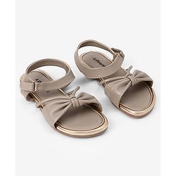 Pine Kids Sandals Velcro Closure in Tan