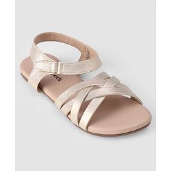 Pine Kids Velcro Closure Sandals - Golden