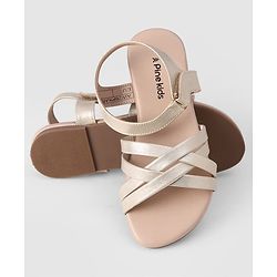 Pine Kids Velcro Closure Sandals - Golden