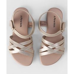 Pine Kids Velcro Closure Sandals - Golden