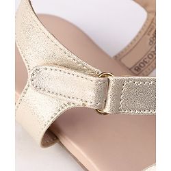 Pine Kids Velcro Closure Sandals - Golden