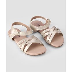 Pine Kids Velcro Closure Sandals - Golden
