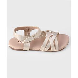 Pine Kids Velcro Closure Sandals - Golden