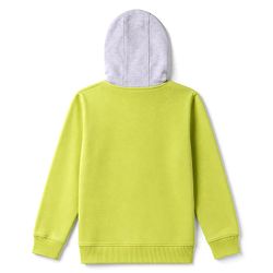 Pine Kids Cotton Knit Sweatshirt with Full Sleeves and Future Print in Green for 4-5 Years