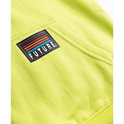 Pine Kids Cotton Knit Sweatshirt with Full Sleeves and Future Print in Green for 4-5 Years