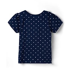 Pine Kids Cotton Knit Half Sleeves Polka Dots & Text Printed T-Shirt & Pyjama Night Suit - Navy Blue