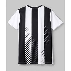 Pine Active Knit Half Sleeves Striped T-Shirt - Black