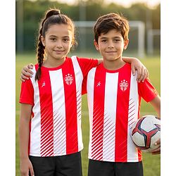 Pine Active Knit Half Sleeves Striped T-Shirt - Red & White