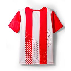 Pine Active Knit Half Sleeves Striped T-Shirt - Red & White