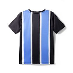 Pine Active Knit Half Sleeves Striped & Text Printed T-Shirt - Black