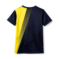 Pine Active Knit Half Sleeves Soccer Theme Printed T-Shirt - Yellow