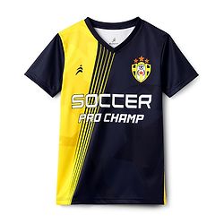 Pine Active Knit Half Sleeves Soccer Theme Printed T-Shirt - Yellow