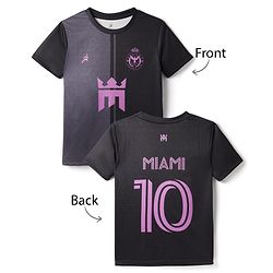 Pine Active Knit Half Sleeves Printed T-Shirt - Black