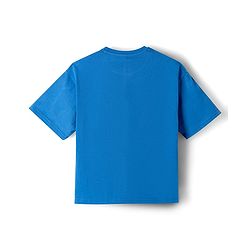 Pine Kids Disney Cotton Knit T-Shirt with Mickey Mouse Graphic Half Sleeves Round Neck Royal Blue 4-5 Years