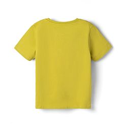 Pine Kids Cotton Knit Half Sleeves Text Printed T-Shirt & Pyjama Night Suit - Limegreen