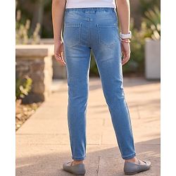 Pine Kids Denim Woven Ankle Length Washed Jeggings - Blue