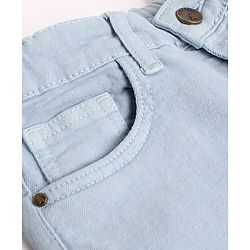 Pine Kids Denim Woven Full Length Washed Jeans - Light Blue