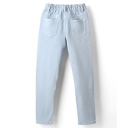 Pine Kids Denim Woven Full Length Washed Jeans - Light Blue